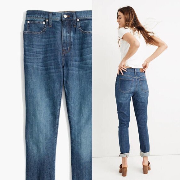 🦋 NEW MADEWELL High Rise Slim Boyjean Eco Edition 26 Denim Jeans Relaxed Slim - Picture 2 of 7